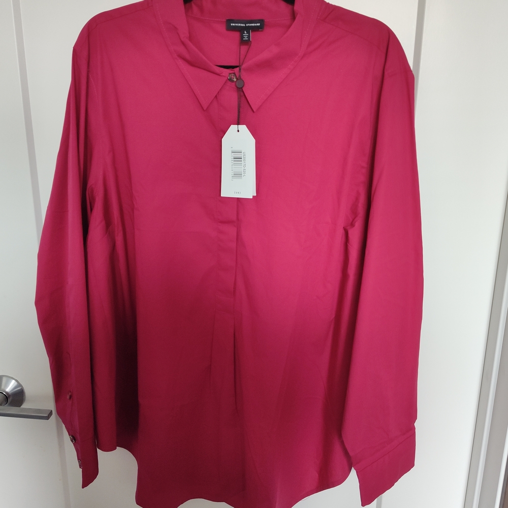 Universal Standard Elbe Popover Stretch Poplin Classic Fit - Picture 2 of 6